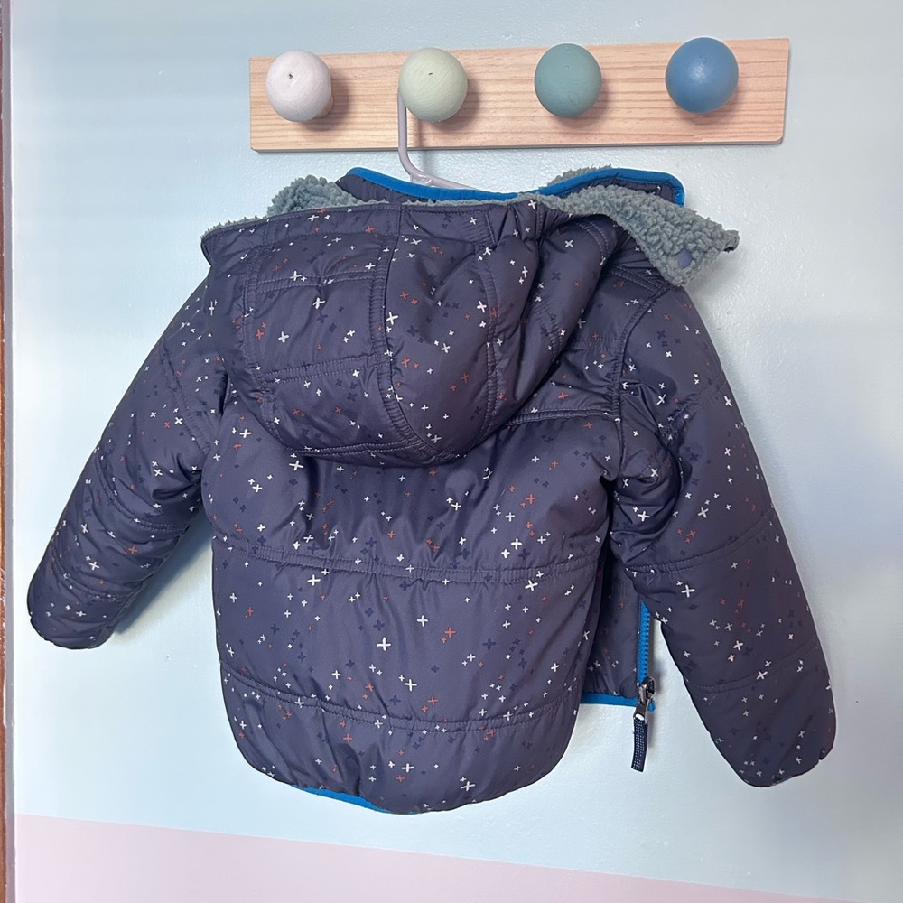 patagonia baby reversible tribbles sherpa hoody jacket - Picture 3 of 8